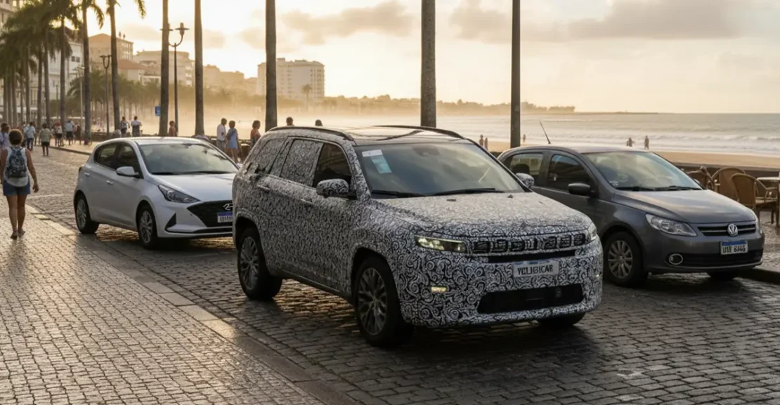 jeep commander híbrido leve: flagra revela sistema 48V para 2027