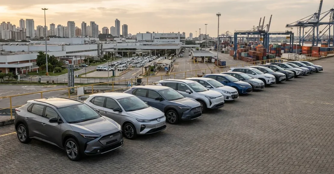 Carros chineses eletrificados em destaque no mercado brasileiro, representando o impacto dessas marcas na indústria automotiva nacional.