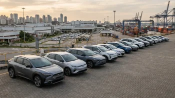 Carros chineses eletrificados em destaque no mercado brasileiro, representando o impacto dessas marcas na indústria automotiva nacional.