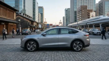 Honda Insight EV vendido no Japão, destacando a estratégia da marca de comercializar um carro feito na China no mercado japonês.
