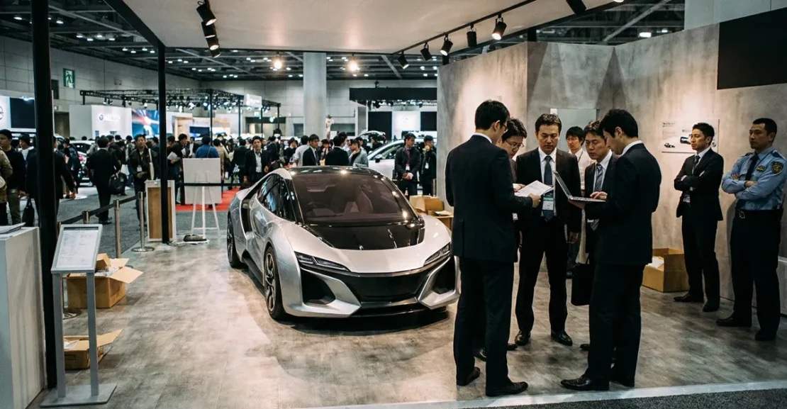 Protótipo da Lecar em exposição, representando a controvérsia sobre promessas de produção e suspeita de engodo financeiro.