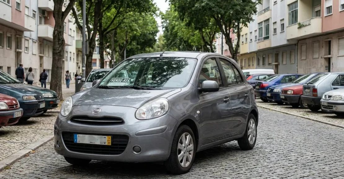 Toyota Etios 2015 hatch prata em ambiente urbano, representando uma opção confiável no mercado de carros usados.
